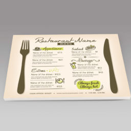 PROMO SET DE TABLE MENU groupe PERFECMTIX PHOTOFFSET